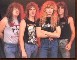 Megadeth yava yava byyor, yl 1987: Behler, Ellefson, Mustaine, Young